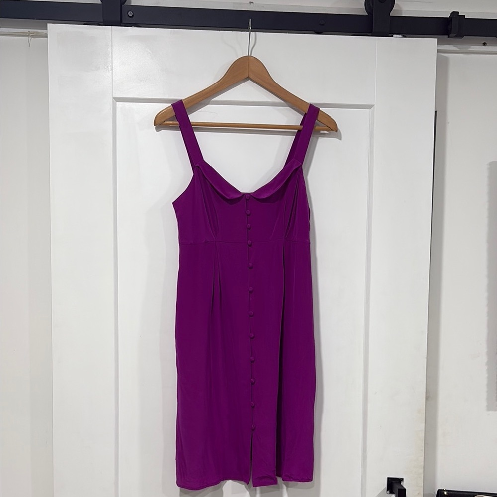 Pink and Purple Sleeveless Mini Slip Dress